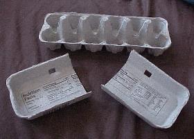 Cut the top of the carton in half to create the two end cups.